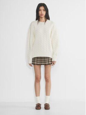 Aritzia Sunday Best Peggy Sweater - Merino Wool Cable-Knit